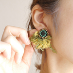ビーズ刺繍×アヴリル糸のタッセルピアス⑥