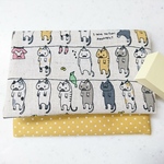 【再販】ナチュラル×からし色★洗濯猫のポケットティッシュポーチ
