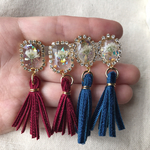 bijou×ベロアタッセルのピアス