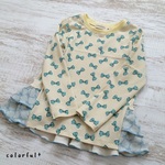 【110size】フリルが可愛い☆裾2段フリルＴ