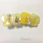 《Mami.t》パールとビオラのバレッタ