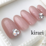 maogel☆ふんわりグラデーションとＶカットストーンネイル