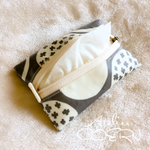 〔アートサークルグレー〕ポケットティッシュケース※ティッシュ付