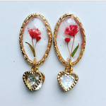 押し花レジンチャーム イヤリングorピアス