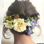 【今だけ400円OFF】ウェディング サムシングブルーのあじさいが可愛いアンティーク風ヘアアクセサリー♡髪飾り 花飾り　袴　振袖　結婚式　ウェディングドレス　カラードレス　ヘアアレンジ