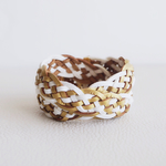 【再販のお知らせ】トリプルラップ・ブレスレット (White & Gold)