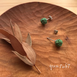 【絹水引】玉結びピアス⚪︎抹茶