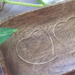 ハートのフープピアス◇ピアスパーツ◇ゴールド×4個
