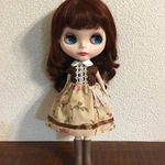 22センチドール ブラウンローズのワンピースB