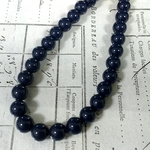再販×2！アクリルビーズ（ネイビー）10ｍｍ　No12