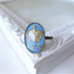 再販 vintage 金の王冠 インタリオの指輪 ヴィンテージ