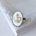 再販 Vintage 王冠 インタリオの指輪 ヴィンテージ