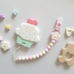 丸洗いOK︎︎︎︎︎♡    おしゃぶりホルダー (flower)