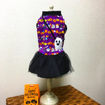 再販！U／Shiho《Sサイズ》紫 ハロウィンのチュールスカートワンピース犬服