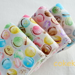 🍰 ふわふわ♪マカロンのふわふわ&やわらか８重ガーゼ ハンカチ♪４枚セット（無添加ガーゼ使用）