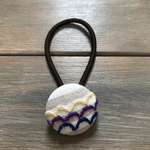 なみなみ刺繍ヘアゴム