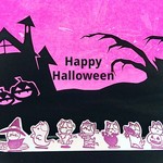 ぶち犬『メイ』のハロウィン仮装パレード　スタンプ