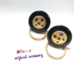 凛Rin〜♪秋冬 ヴィンテージボタン×2wayピアス