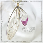 蝉羽の記憶2017　翅の標本ピアス #50  京の思い出