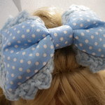 №100　ハンドメイド大きめりぼんヘアゴム　毛糸