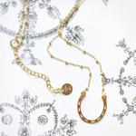18k, 14kgf -vermeil -lucky horseshoe- 馬蹄 ネックレス ヴェルメイユ 