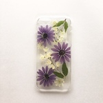 秋の色　  押し花のスマホケース