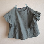 LINEN フリルチュニック *サックス*　size 80