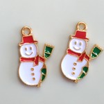 Xmas♪　スノーマンのチャーム　10個セット　C100