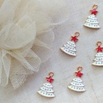 Xmas♪　クリスマスツリーのチャーム　10個セット　C160