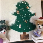 クリスマスフレーム（チワワ2体付き）