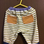 ニットパンツ イエローボーダー90