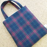 御朱印帳カバン　国産尾州ウール　チエック