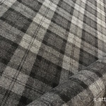 【145×100】★タータンチェック秋冬WOOL　チャコール