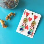 インディアンピアス（ターコイズ）/ビーズピアス (0009)