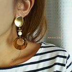 メタルプレート＊大ぶり ピアス 