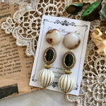 ベージュカボション✱秋ピアス