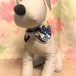 セール！猫・犬用布製衿型簡易首輪　レトロアニマル柄　首周り約30～33