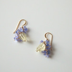 K14gf×レモンクォーツ×タンザナイト×ピアス