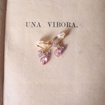 ピンクトパーズとピンクアメジストイヤリング