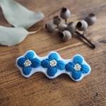 北欧 お花 刺繍ブローチ
