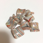 daiamond marble オレンジ　10個　アクリルビーズ