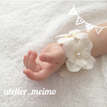 《アンティークなお花のベビーブレスレット》