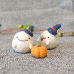 双子のおばけちゃん　【ハロウィン】羊毛フェルト