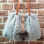 bang0518様オーダー：模様編みニットのトートバッグ