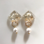 ドライフラワー ピアス