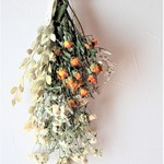 薔薇とアキレアの花束風　秋色スワッグ