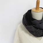 sale4600円→4000円 再販 ニット wool 100% ガーゼ ブラック ねじりスヌード