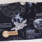 【文庫本】ゴムバンド栞付ブックカバー★宇宙スペースワールド★紺