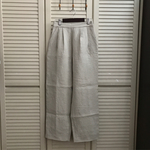 (値下)リネンの幅広楽々パンツ