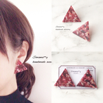 再販❇️大ぶりピアス/イヤリング .  triangle▽plate .